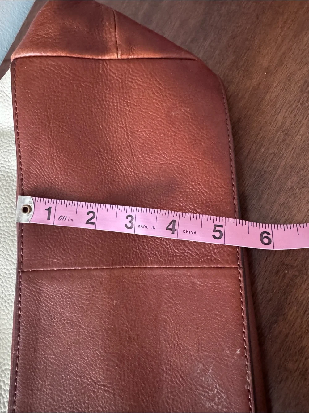 Fossil Two-Tone Cream and Brown Pebbled Leather Tote